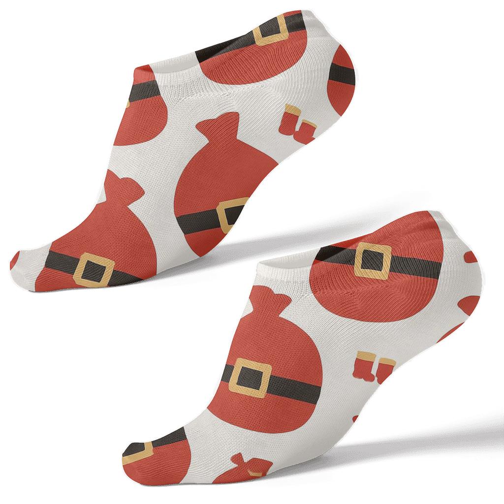 Sack Scatter Santa custom ankle socks
