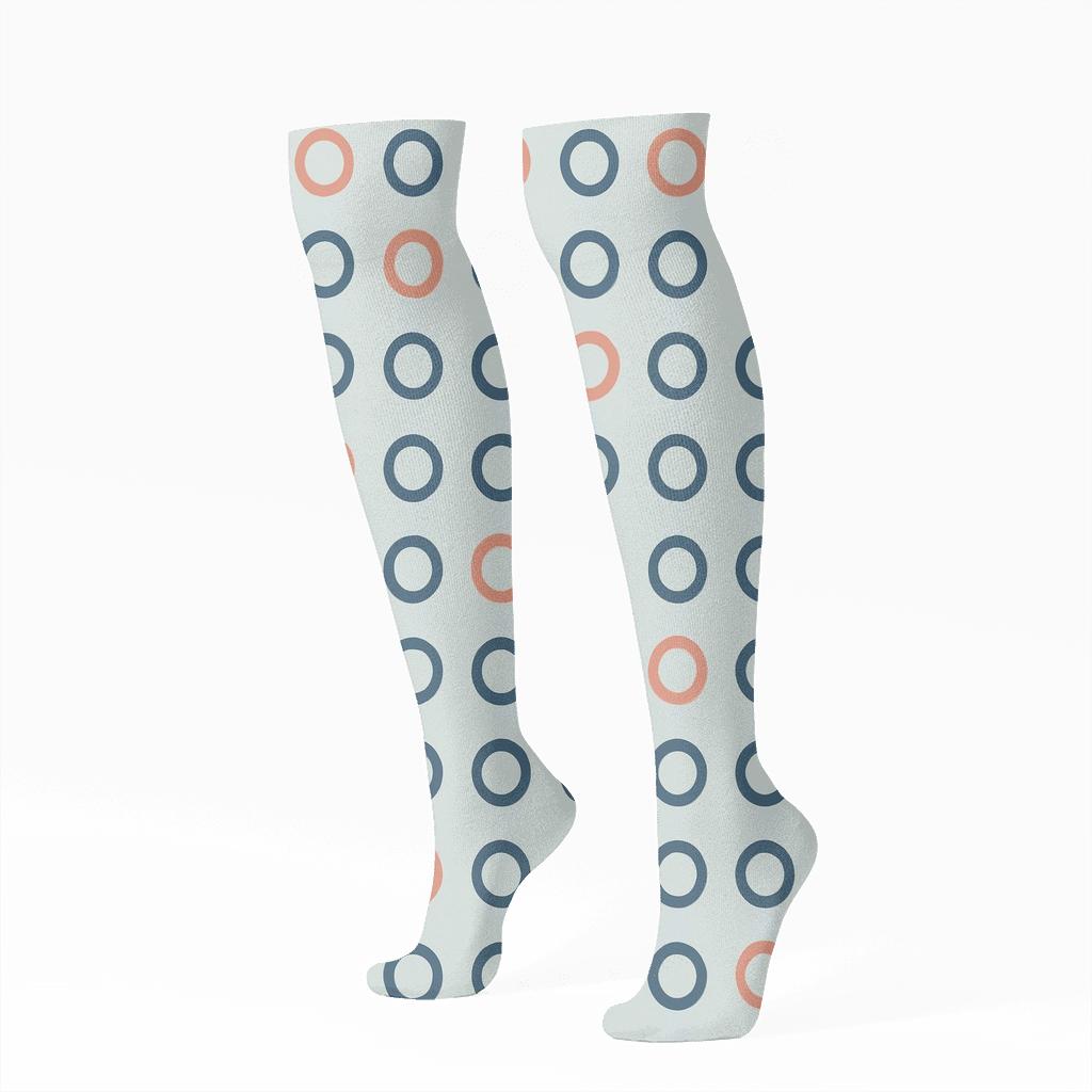 Small Ring Interval personalized knee-high socks
