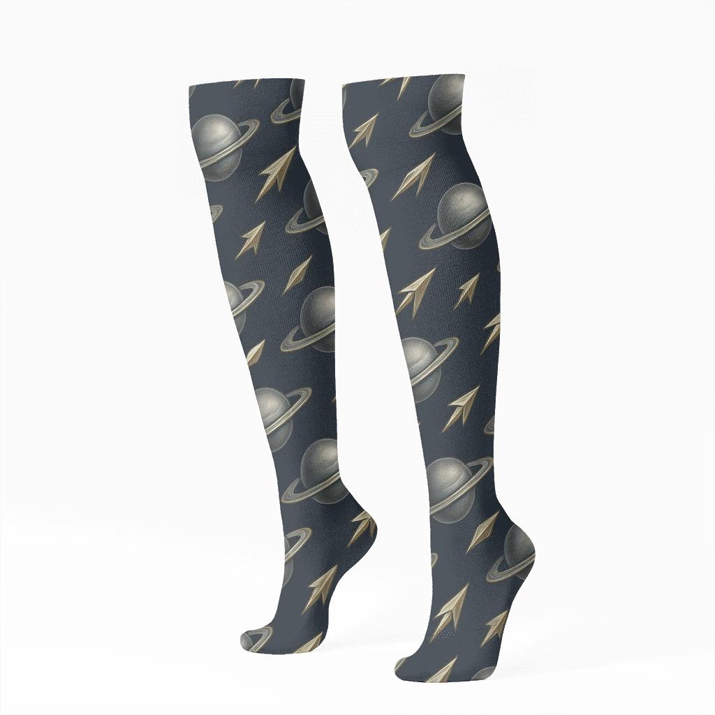 Orbital Band Chevron soft everyday knee-high socks