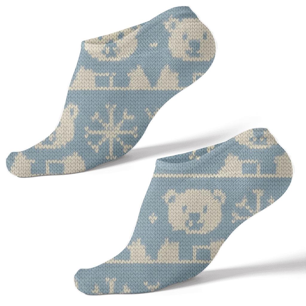 Merry Holiday Polar Pattern unique graphic ankle socks