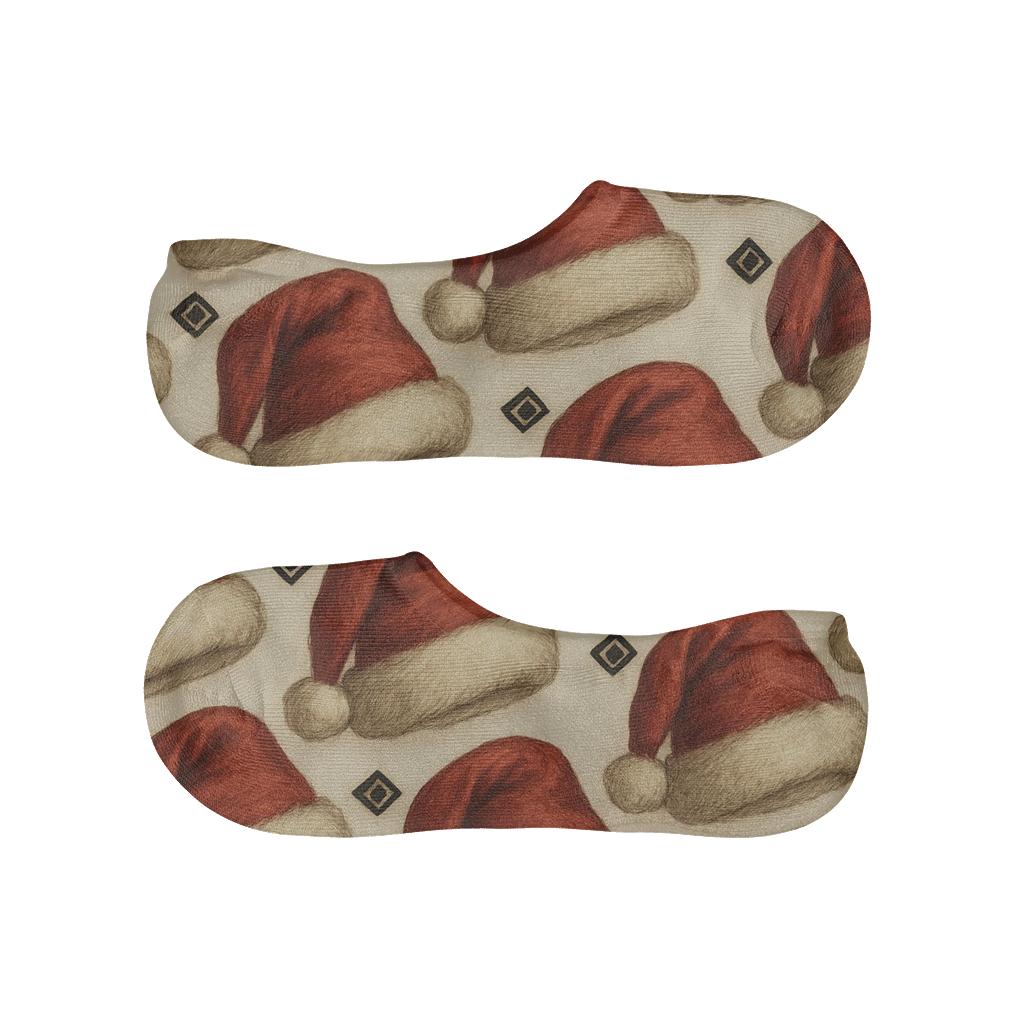 Santa Classic Hat Grid soft cotton no-show socks