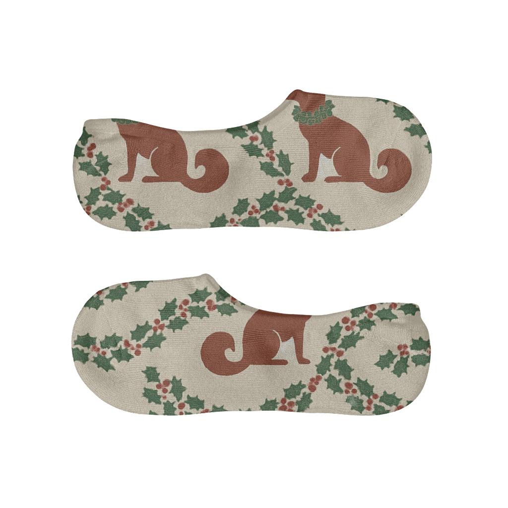 Nordic Fox Chevron Bands custom no-show socks