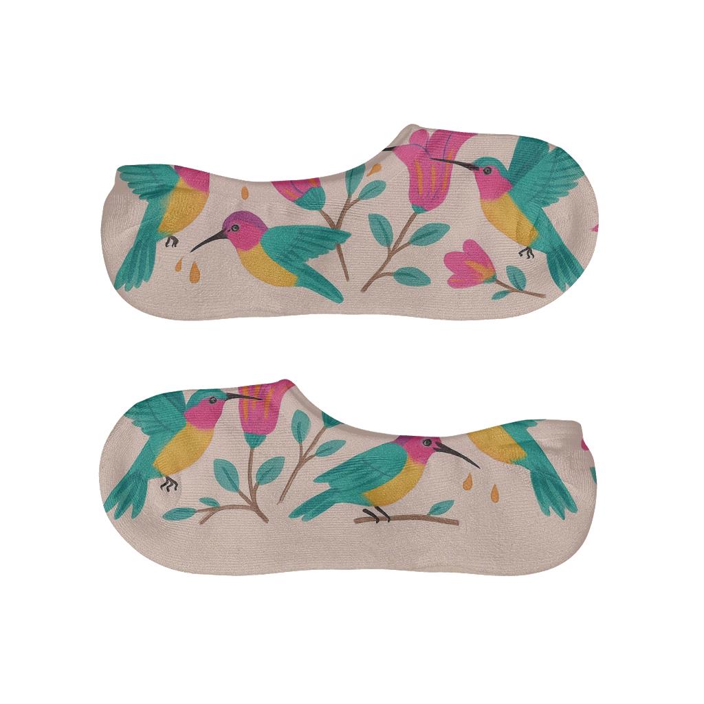 Hummingbird Band And Blossom personalized no-show socks