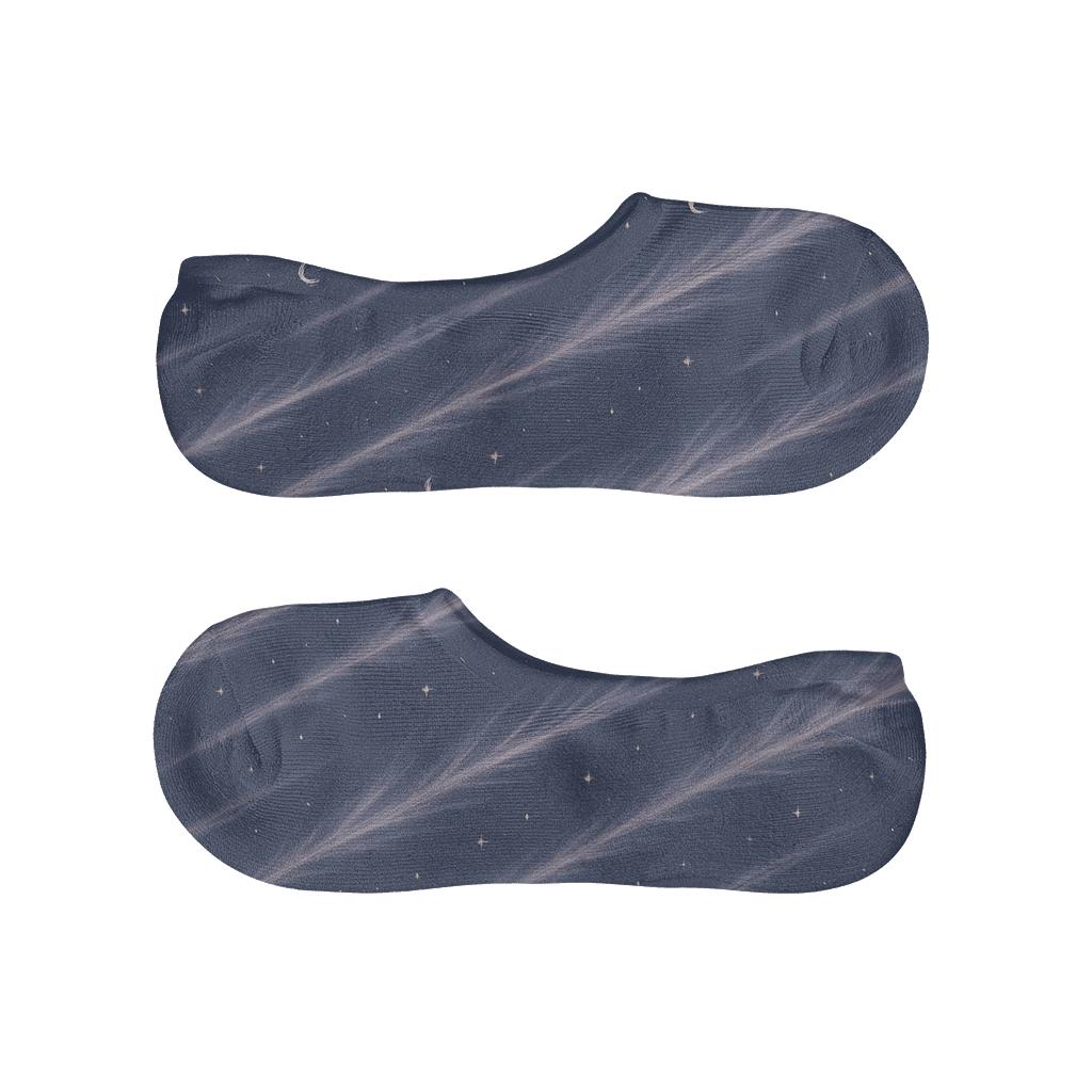 Cirrus Streak Array On Indigo anti-slip no-show socks