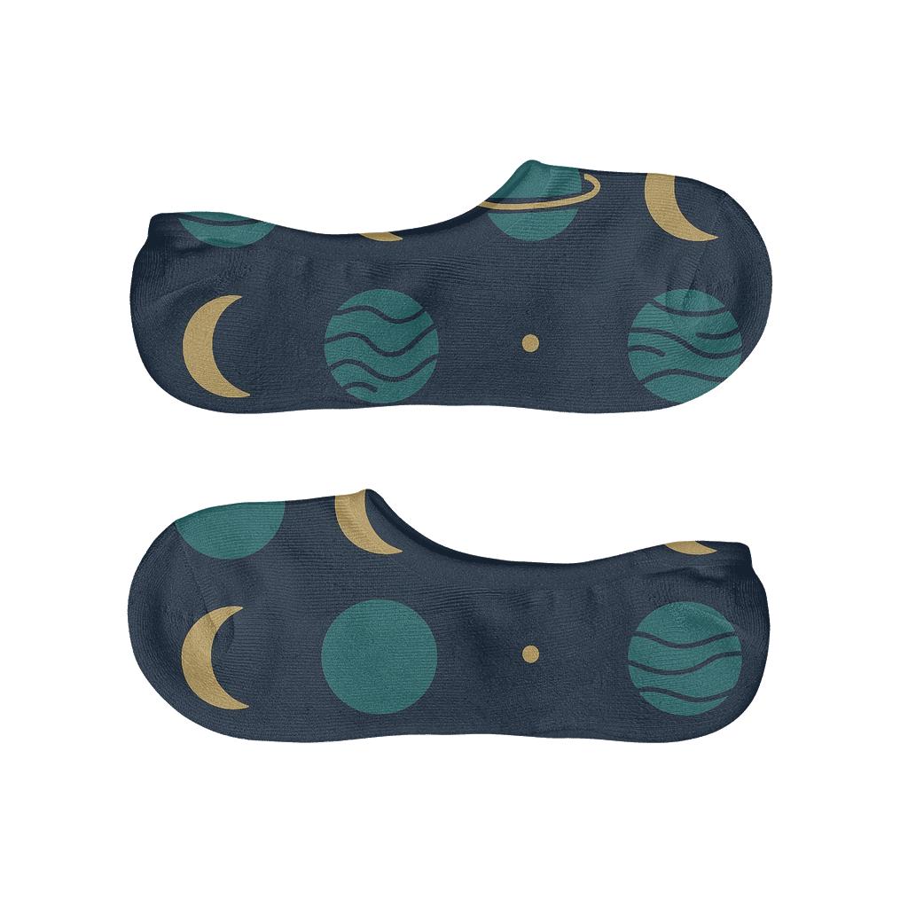 Minimal Planetary Icons Grid trendy no-show sock styles