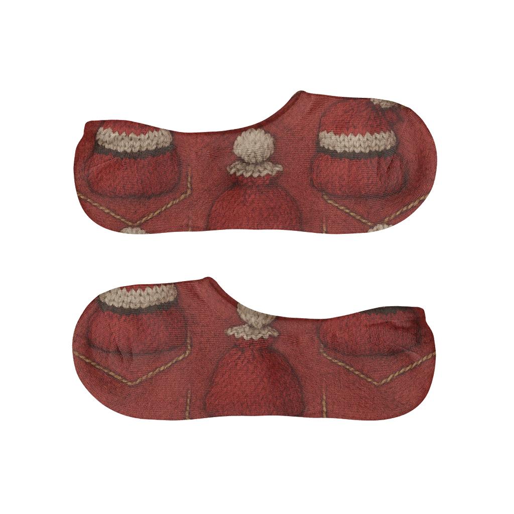 Knitted Santa Sack Tessellation soft cotton no-show socks