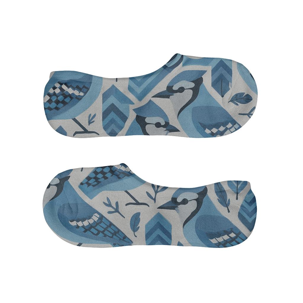 Blue Jay Geometric Tessellation breathable no-show socks