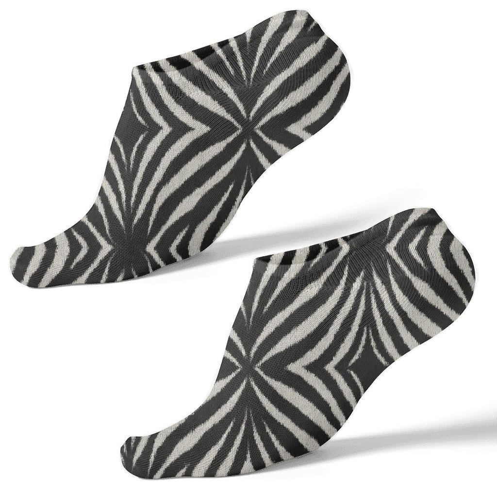 Mirrored Zebra Stripe Tessellation personalized ankle socks