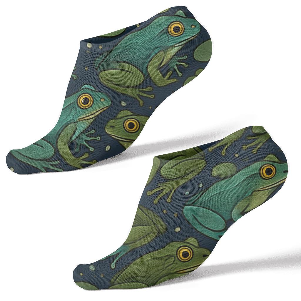 Emerald Frog Tessellation comfortable cotton ankle socks