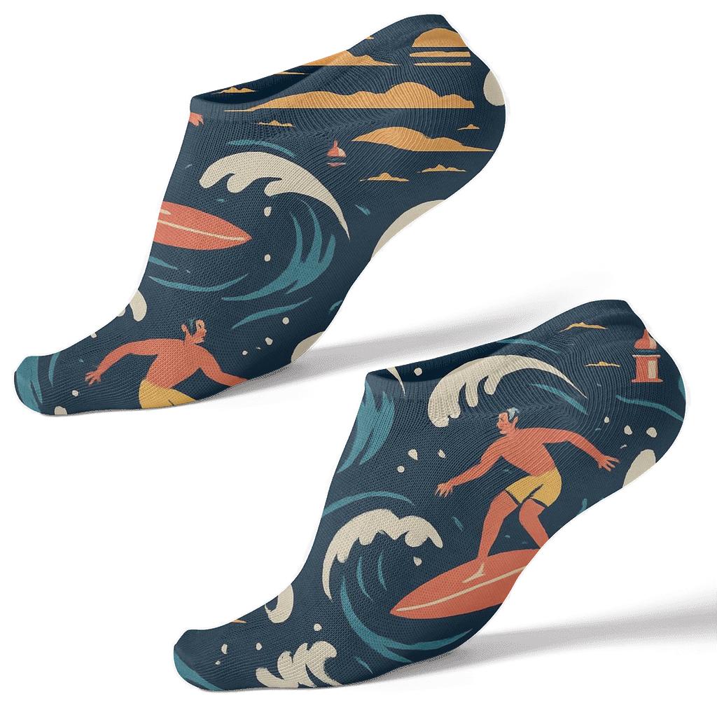 Surf Break Spotlight Scatter unique graphic ankle socks