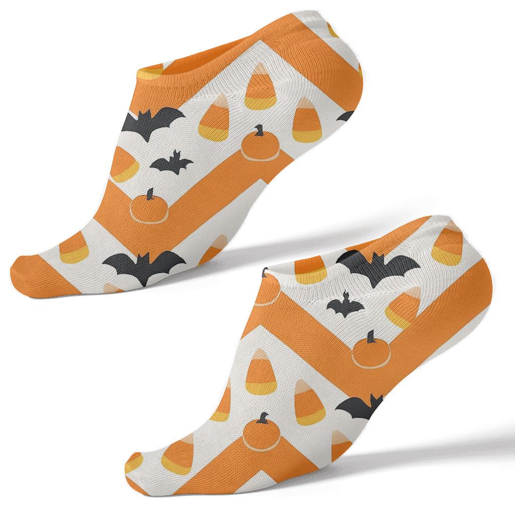 Candy Corn Chevron On White Background stylish athletic ankle socks