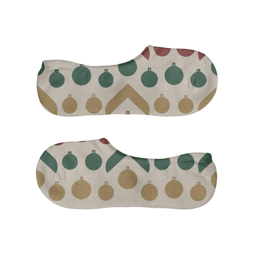 Ornament Chevron Holiday low cut no-show socks