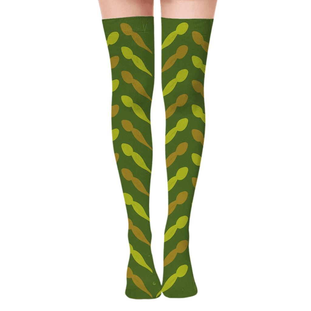 Tadpole Chevron March premium cozy over-the-knee socks