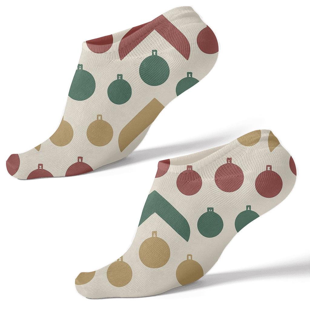 Ornament Chevron Holiday soft everyday ankle socks