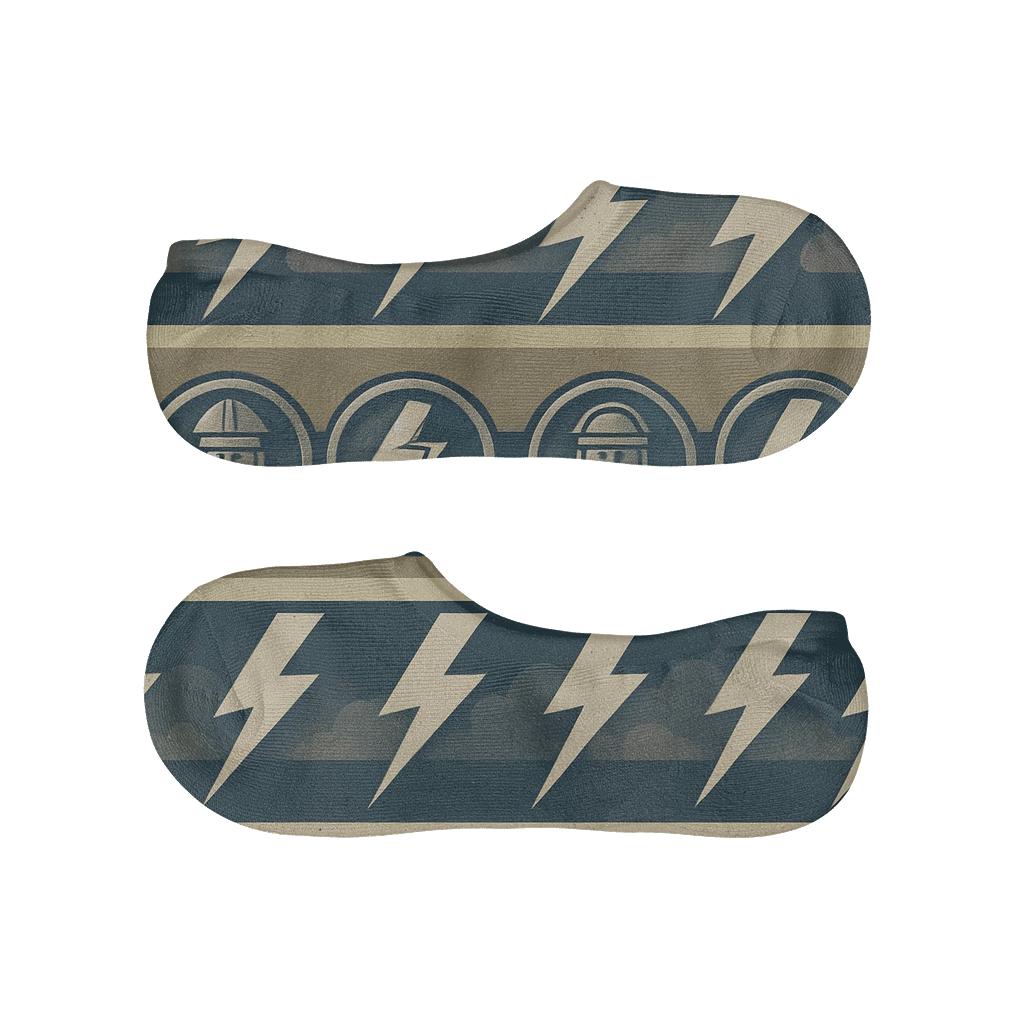 Vintage Electrical Poster Bands personalized no-show socks