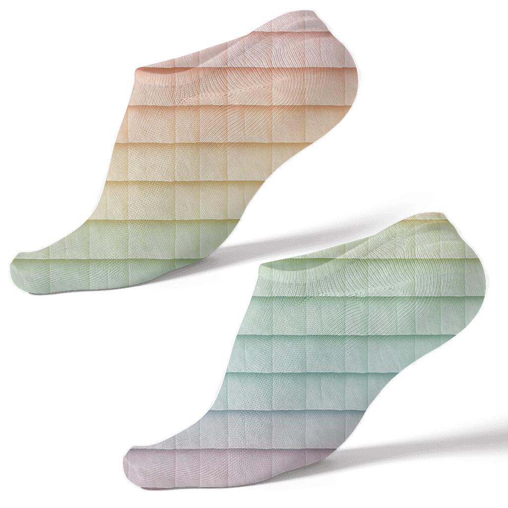 Pastel Pleat Stripe Progression custom ankle socks