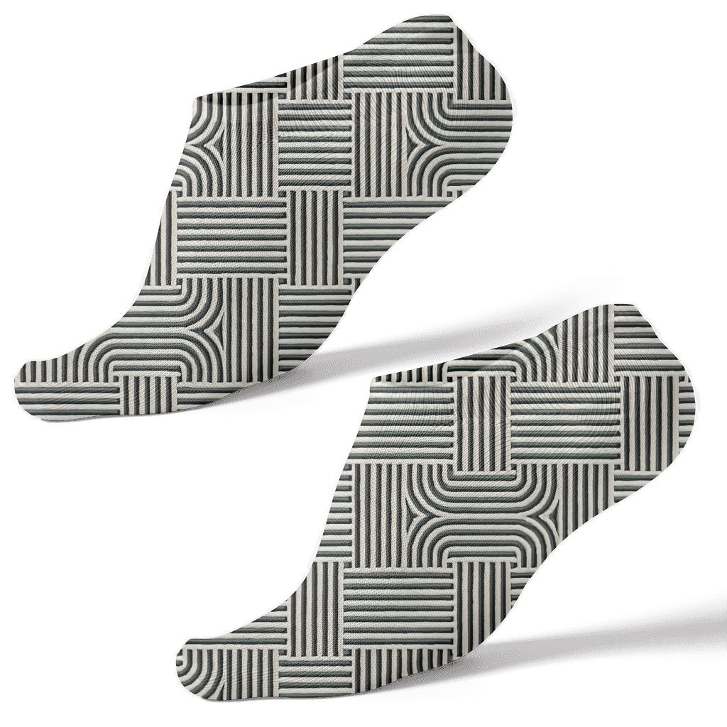 Subtle Moire Bands unique graphic ankle socks
