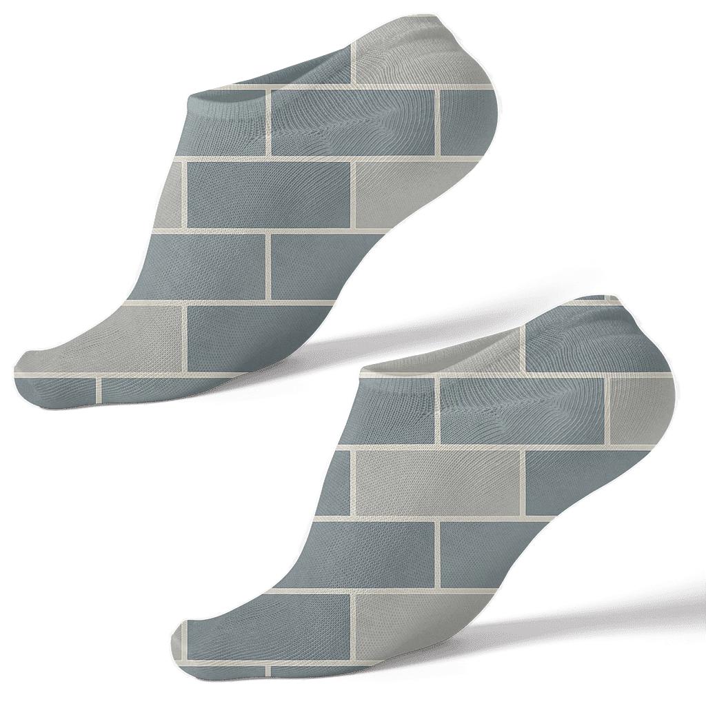 Narrow Brick Offset comfortable cotton ankle socks
