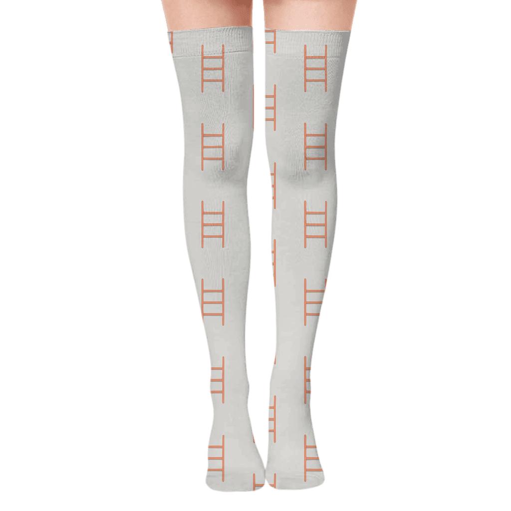 Fine Ladder Shift premium cozy over-the-knee socks