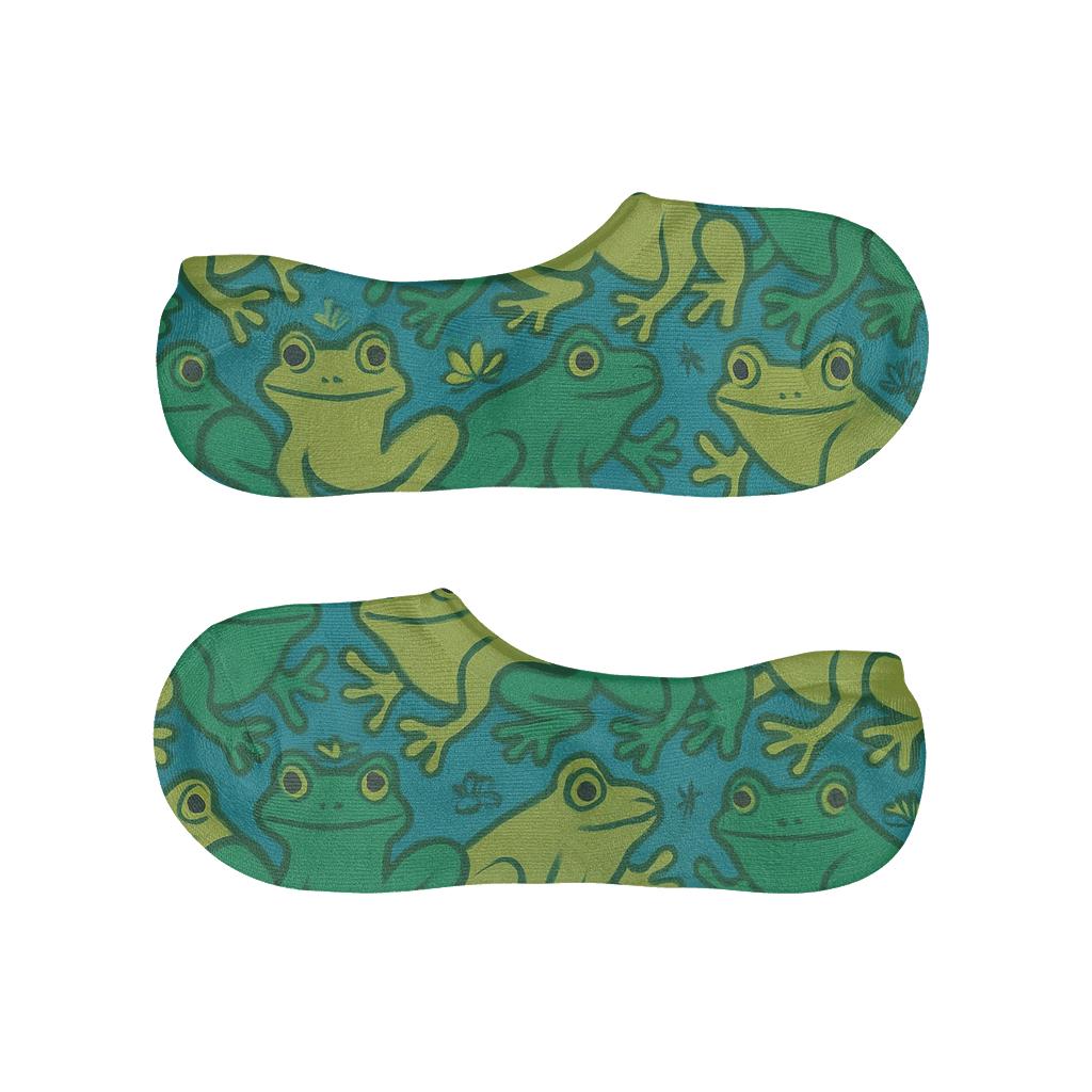Emerald Frog Tessellation low cut no-show socks