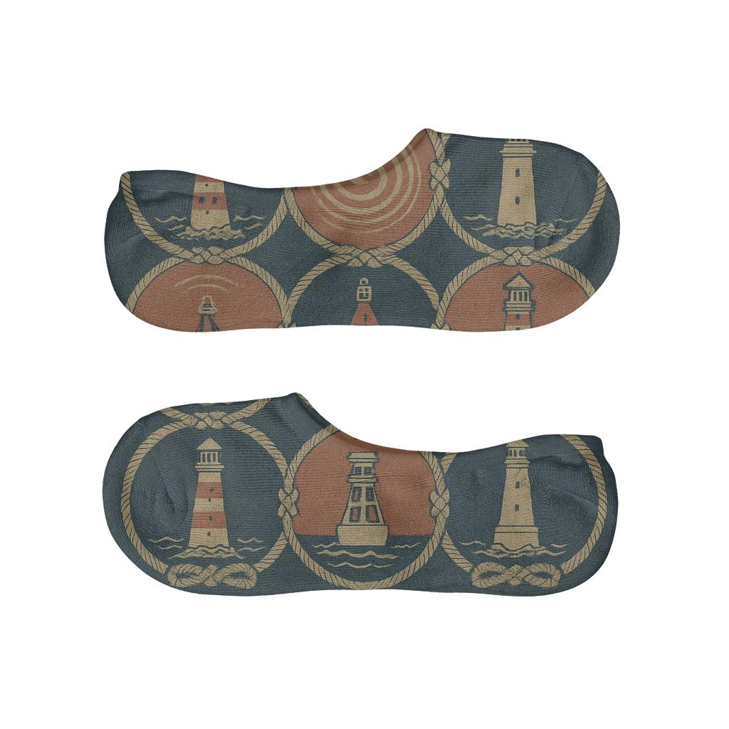 Vintage Harbor Medallions trendy no-show sock styles