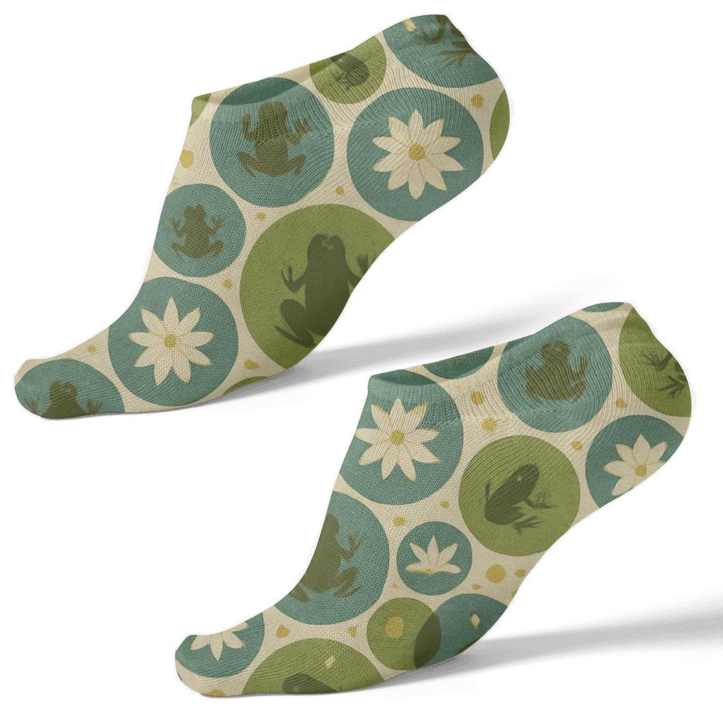 Lily Pad Lattice trendy patterned ankle socks