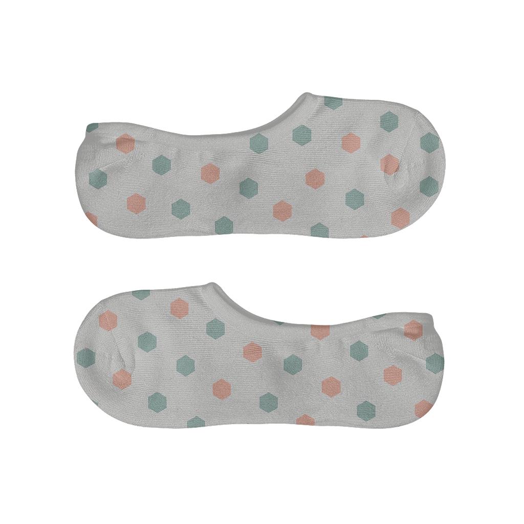 Micro Hex Scatter trendy no-show sock styles
