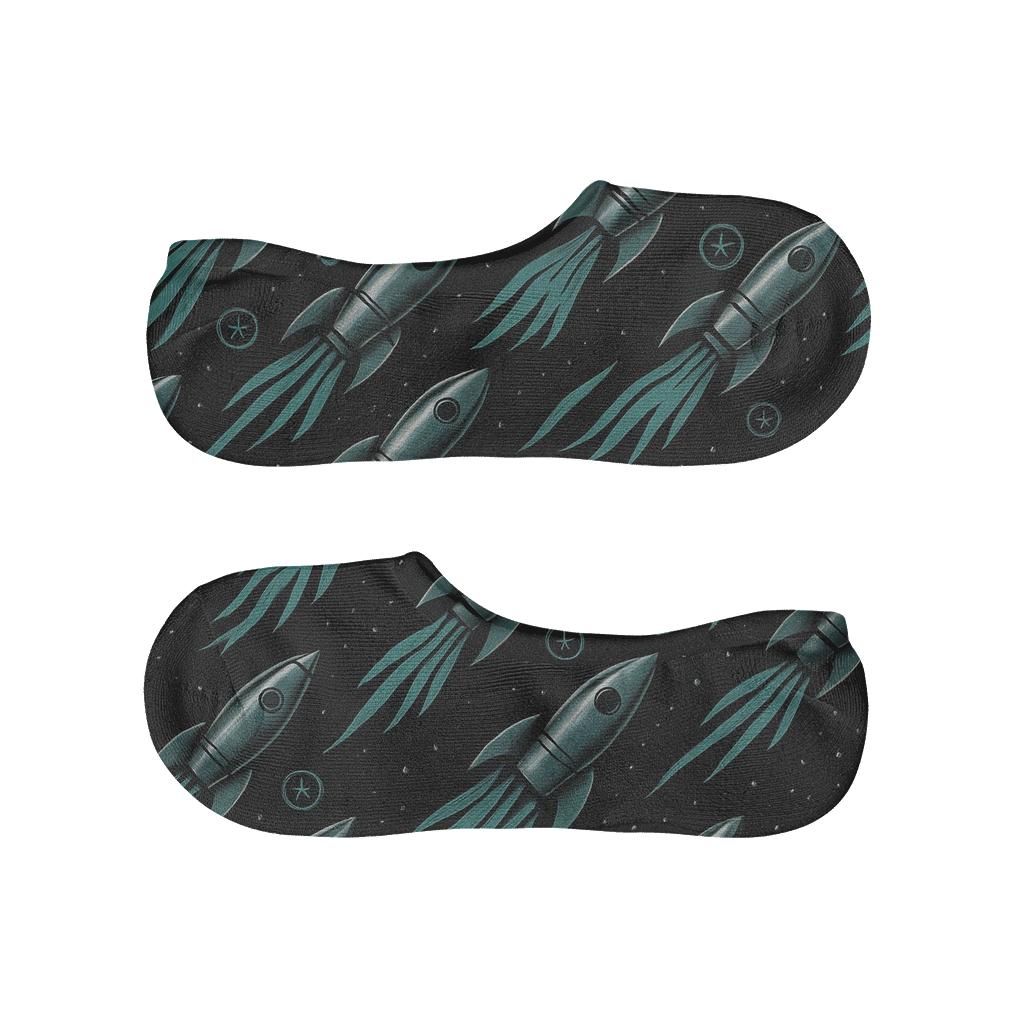 Retro Rocket Chevron breathable no-show socks