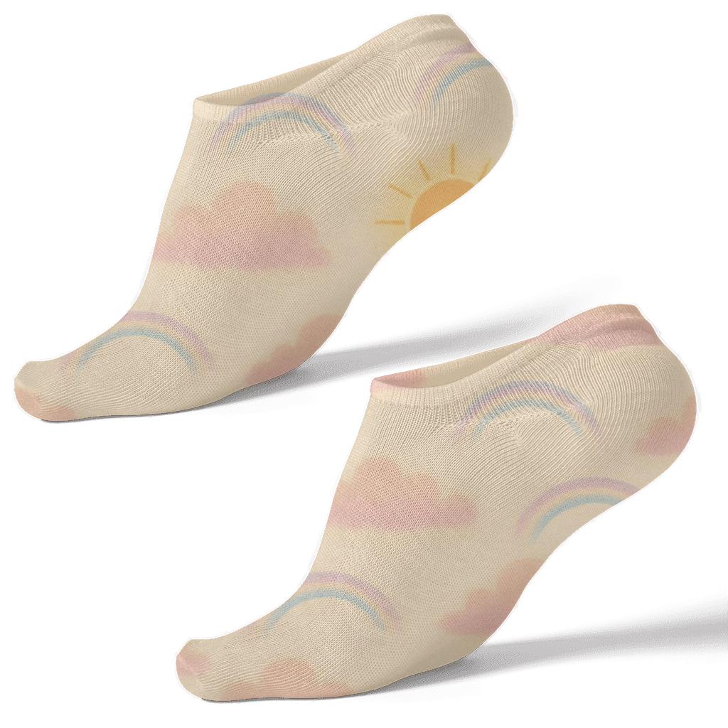 Sun Halo Scatter On Sunrise Pastel custom ankle socks