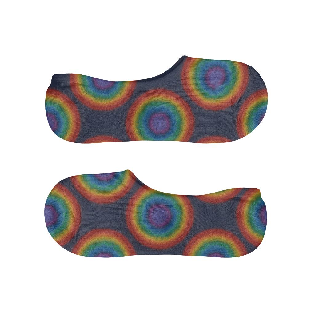 Radiant Spiral Tile Grid low cut no-show socks