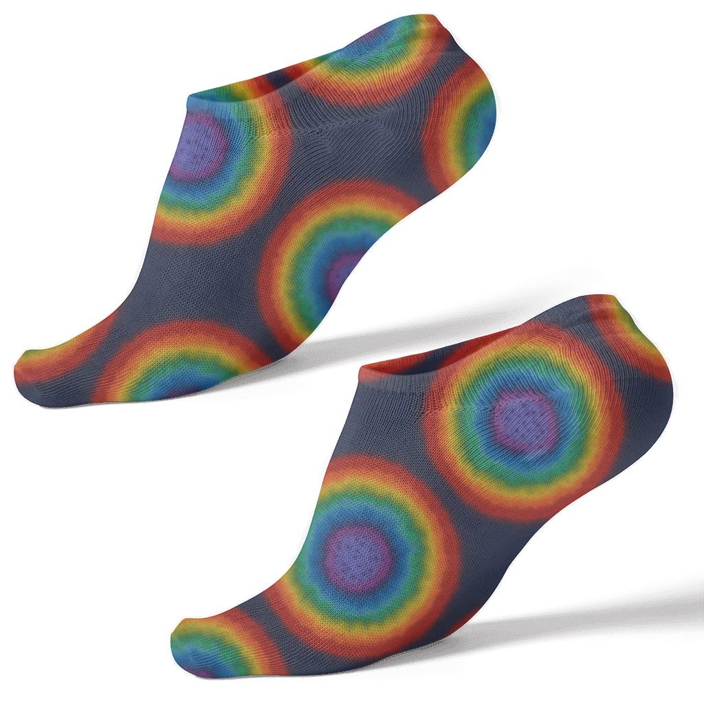 Radiant Spiral Tile Grid soft everyday ankle socks