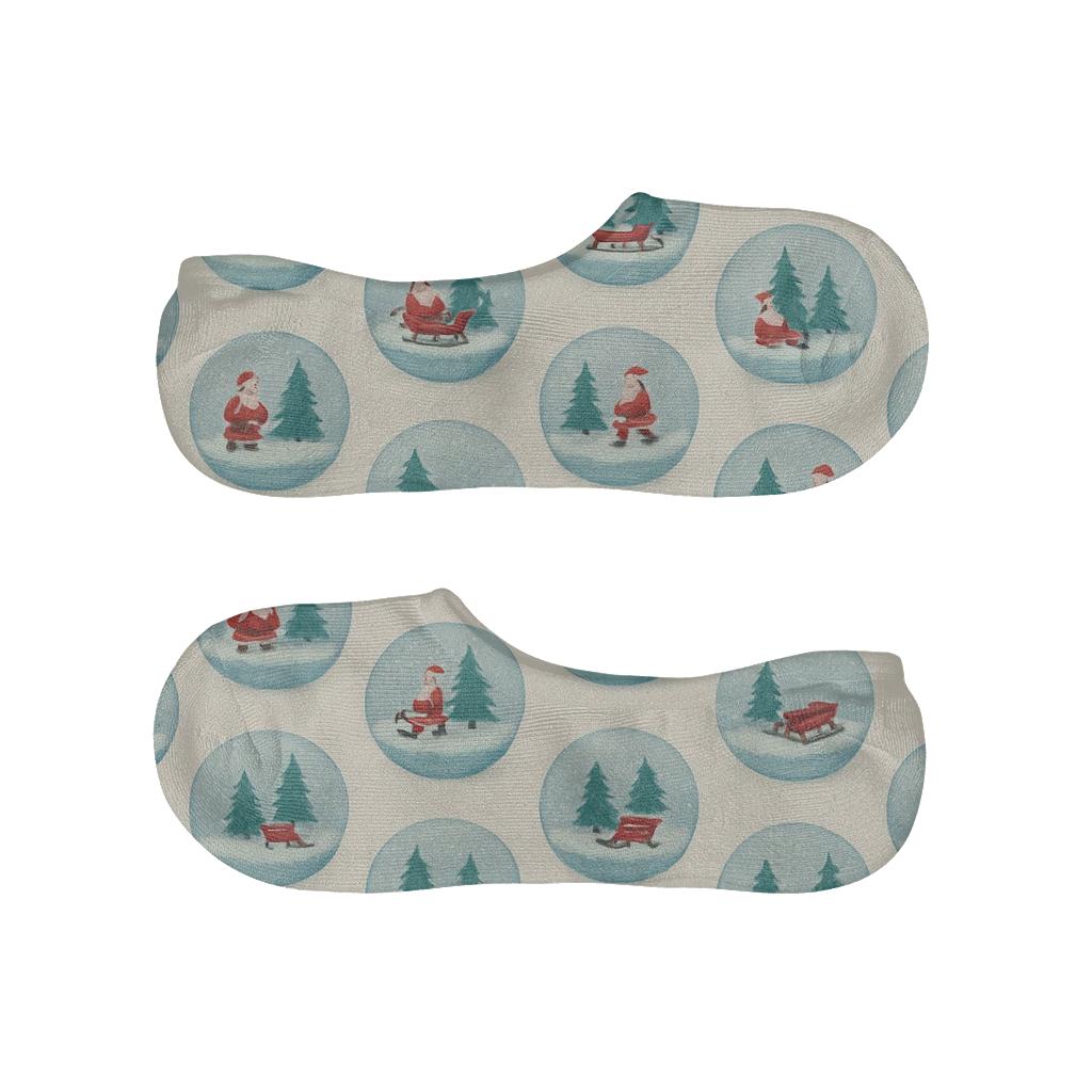 Snow Globe Holiday Scene Midphrase trendy no-show sock styles