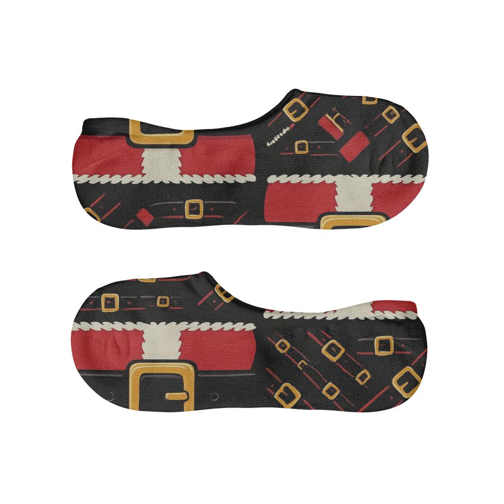 Belt Buckle Santa Midway Motif comfortable invisible socks