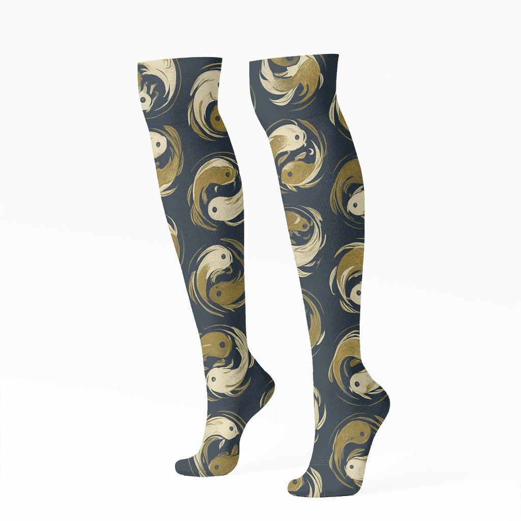 Koi Duality Circle Progression stylish athletic knee-high socks