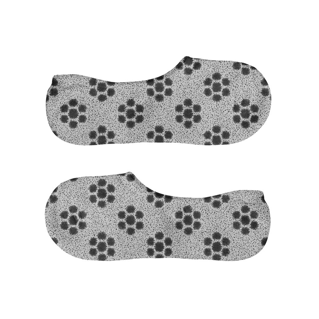 Monochrome Micro Spot Lattice On White Background anti-slip no-show socks
