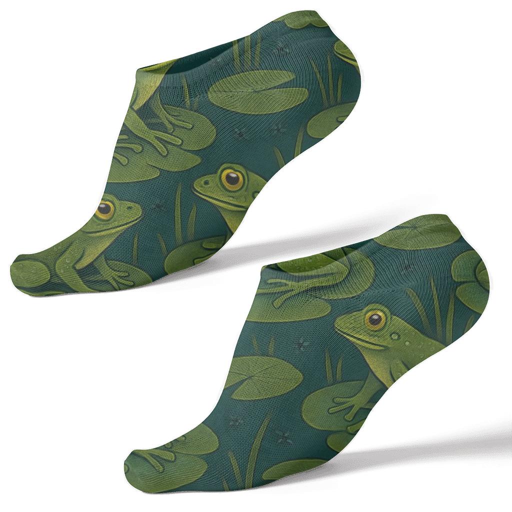 Lily Pad Lattice trendy patterned ankle socks