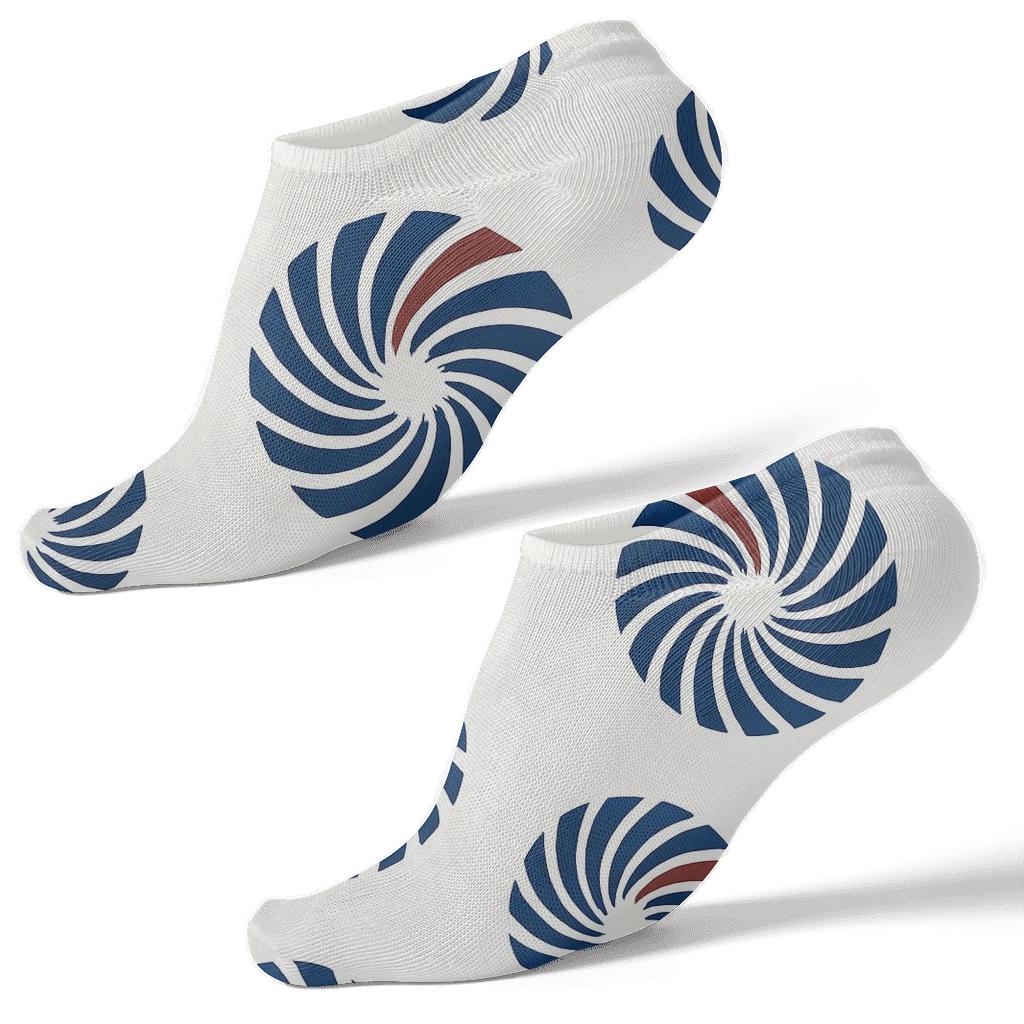 Wing Progression Pattern Blue Jays Style stylish athletic ankle socks