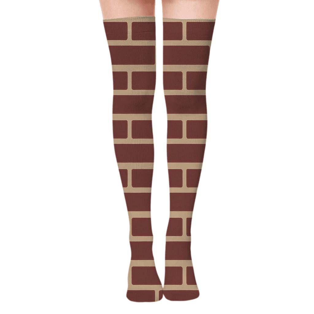 Narrow Brick Offset custom over-the-knee socks