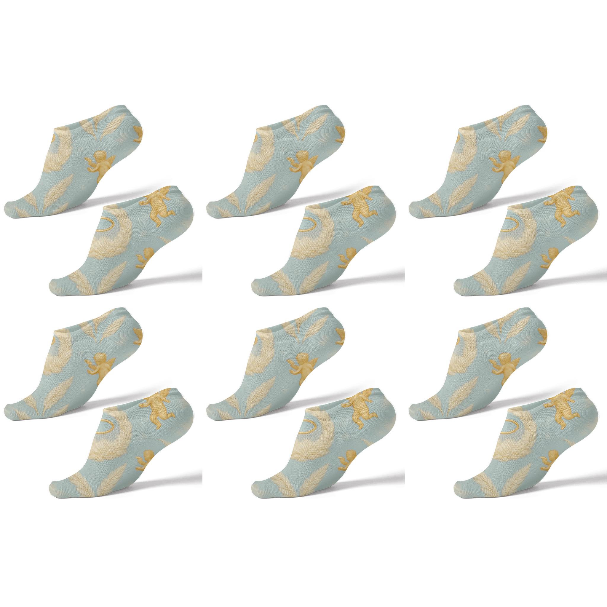 Halo Wreath Band With Angel Motifs unique graphic ankle socks