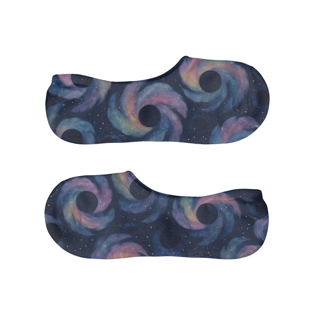 Midnight Nebula Tessellation breathable seamless no-show sockscustom no-show socks