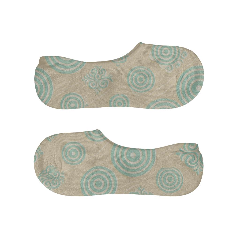 Seafoam Ripple Lattice comfortable invisible socks