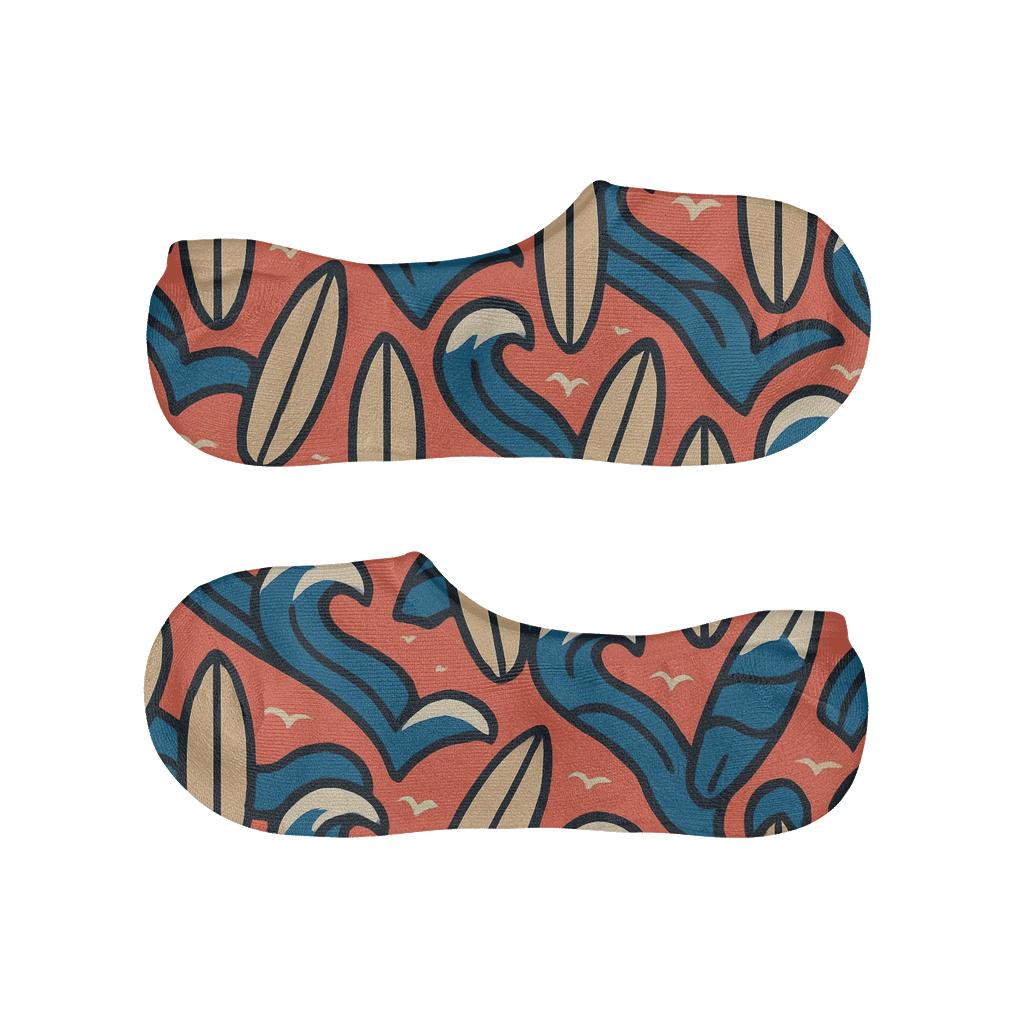 Surfboard Chevron Parade trendy no-show sock styles