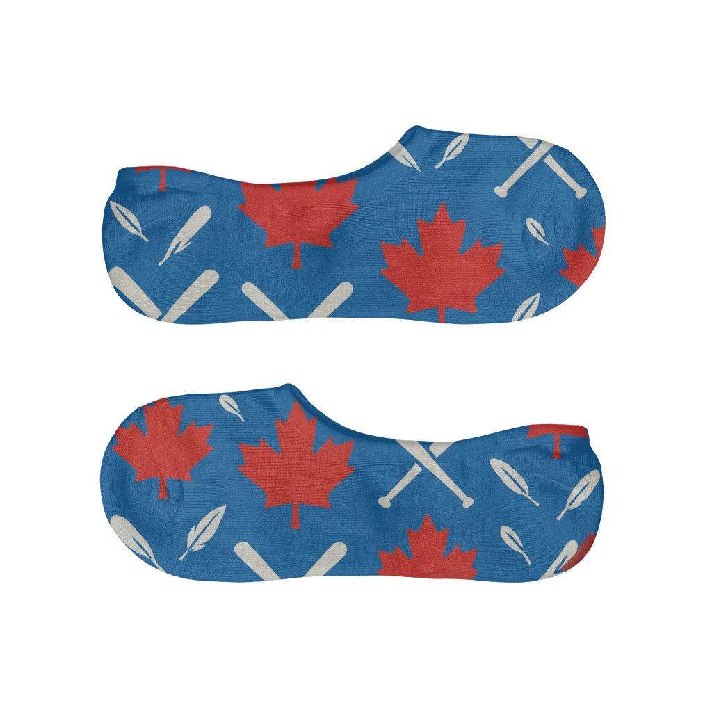 Maple Leaf Bat Scatter With Blue Jays Accent trendy no-show sock styles