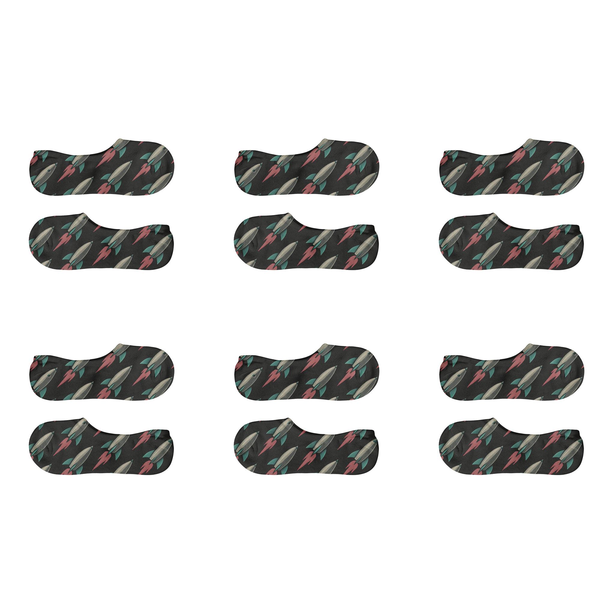 Retro Rocket Chevron Grid comfortable low-cut socks