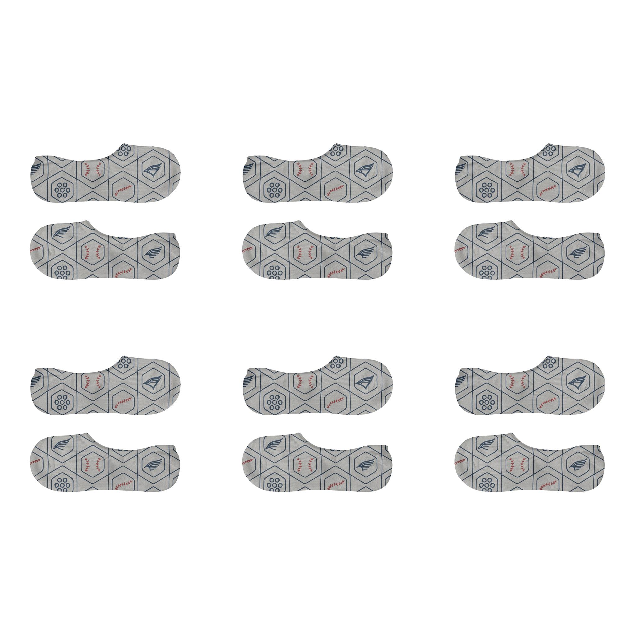 Stadium Light Lattice Blue Jays Edition breathable seamless no-show sockscustom no-show socks
