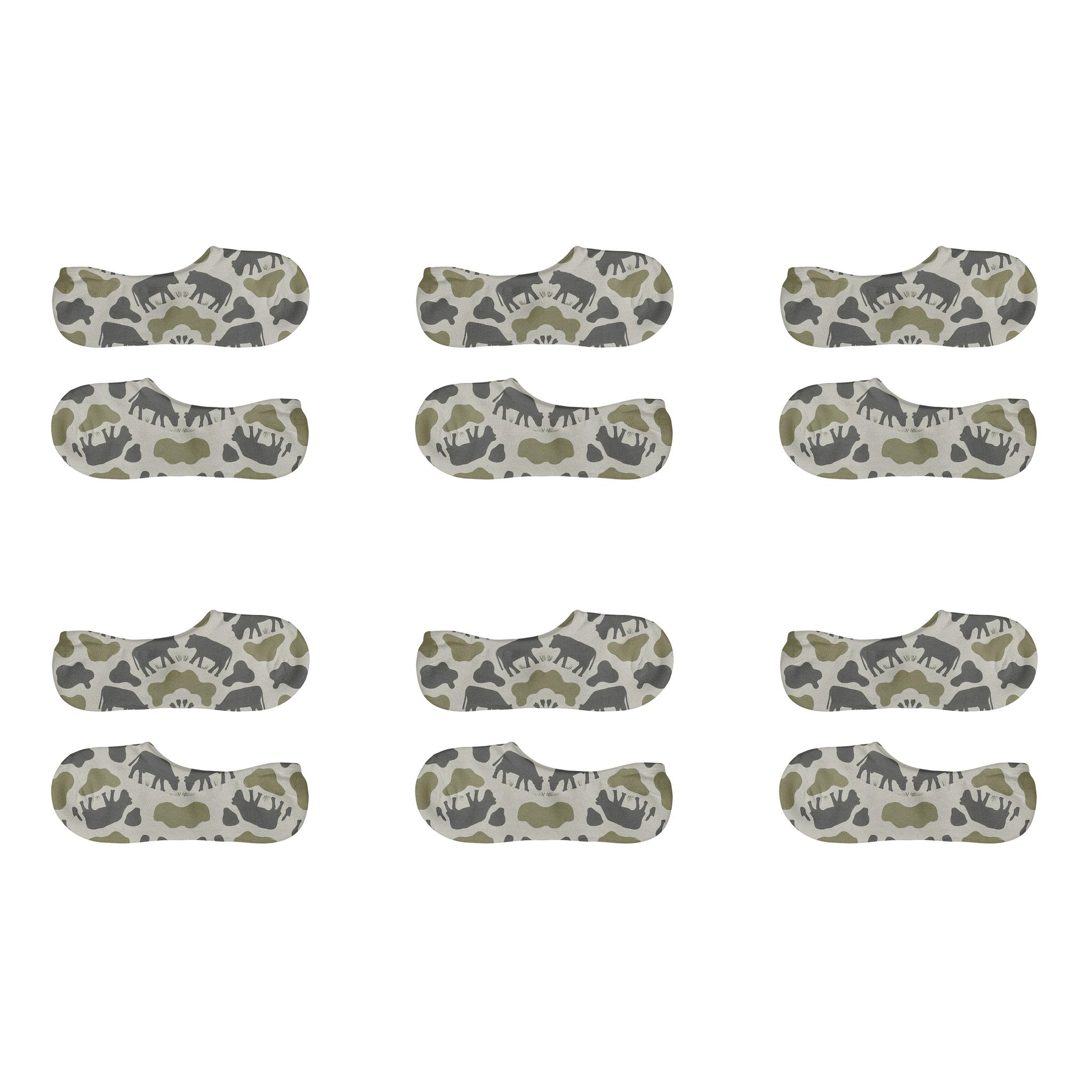 Mirrored Grazing Pairs On Neutral Field soft cotton no-show socks