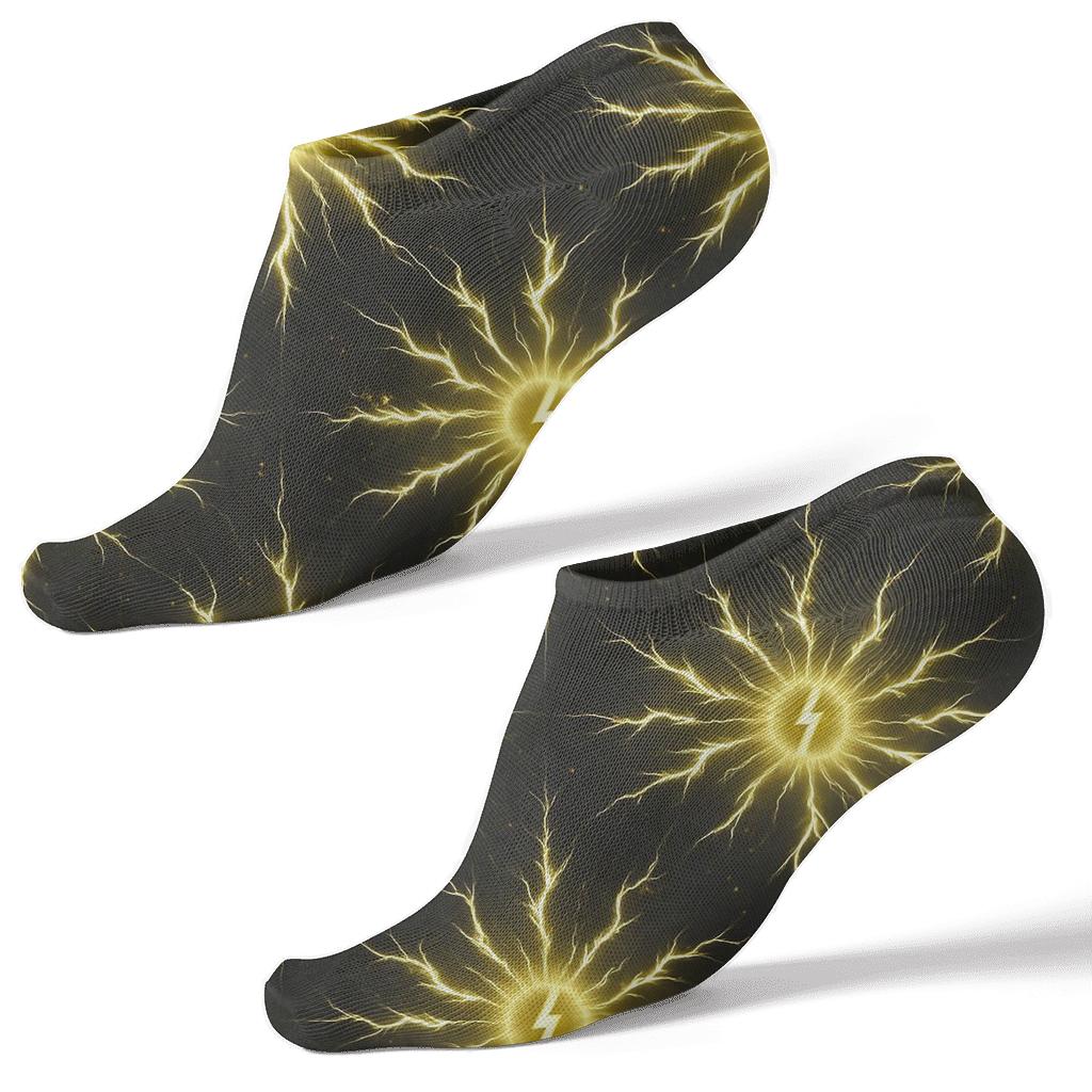 Radial Bolt Burst Tiling custom ankle socks