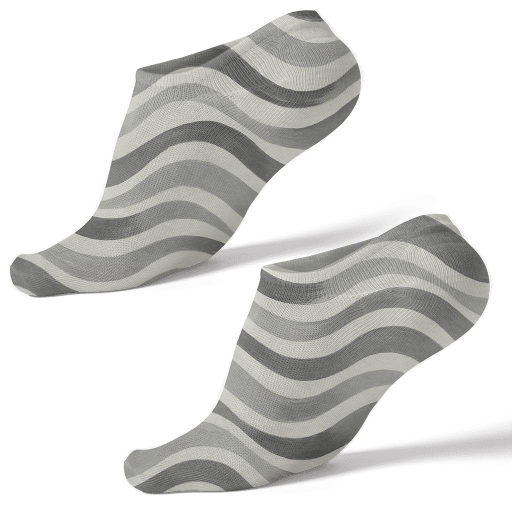 Organic Zebra Wave Tessellation premium sports ankle socks