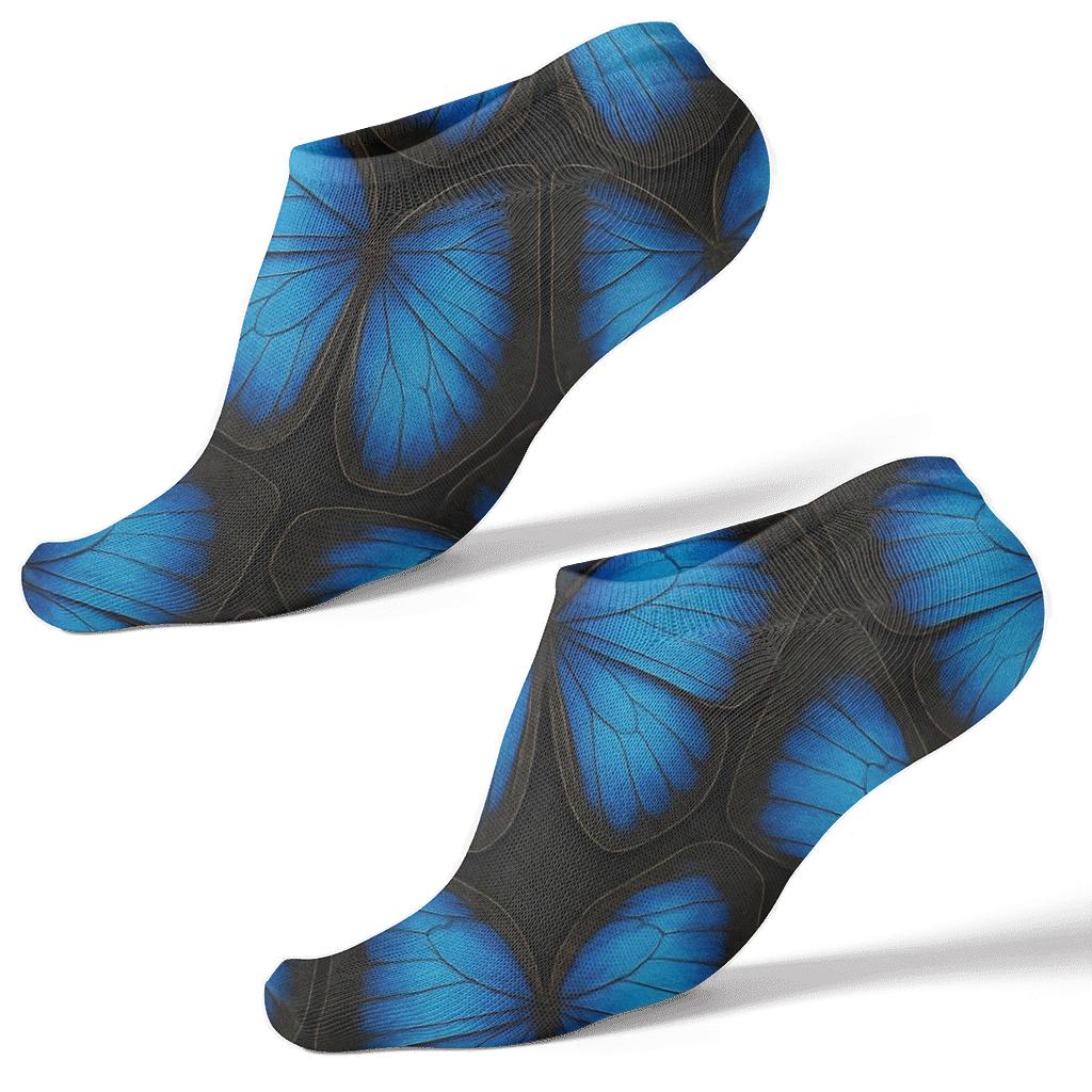 Iridescent Blue Tessellation soft everyday ankle socks