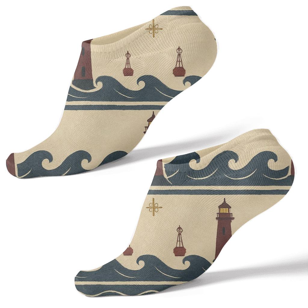 Lighthouse Horizon Band Ankle Length Socks